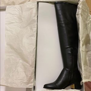 Over-The-Knee Calvin Klein leather boots